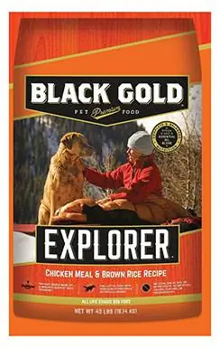 Comida seca Black Gold Explorer con fórmula de pollo y arroz integral