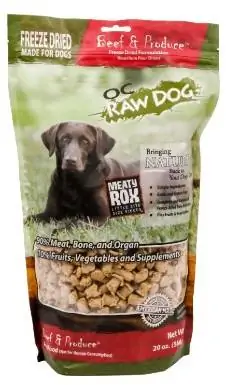 OC Raw Dog Food Meaty Rox Frozen Beef Produce Recipe