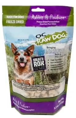 OC Raw Dog Food קפוא מתכון לארנב ותוצרת