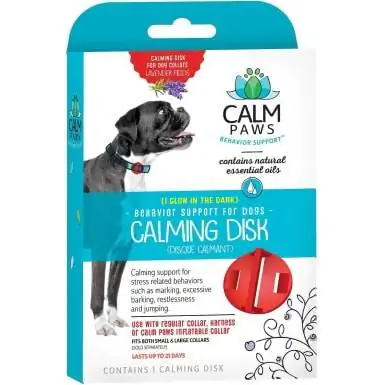 Kelakuan Calm Paws Menyokong Lampiran Kolar Cakera Menenangkan untuk Anjing