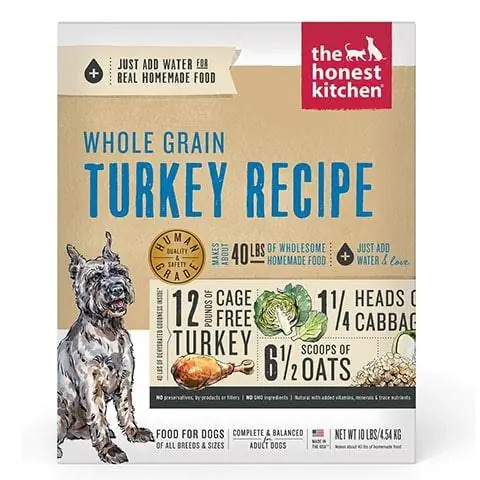 The Honest Kitchen Whole Grain Turkey Recipe Comida de cachorro desidratada