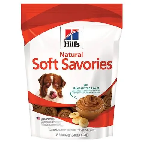 Hill's Science Diet Soft Savories Dog Treat - Semulajadi, Mentega Kacang & Pisang