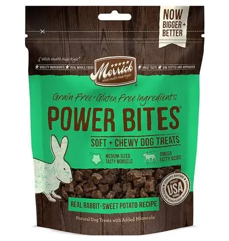 Merrick Power Bites Yetişkin Köpek Mamaları - Tavşan, Mısırsız, Glutensiz