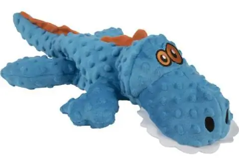 GoDog Gators Chew Guard Скърцаща плюшена играчка за кучета