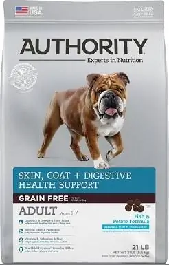 Authority Skin, Coat & Digestive He alth Fish & Peruna Formula