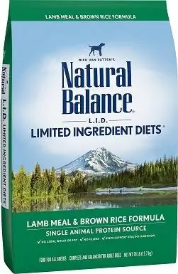 6Natural Balance L. I. D. Régimes à ingrédients limités Agneau et riz brun Nourriture sèche pour chiens