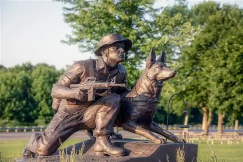 Standbeeldgedenkteken van militaire honden