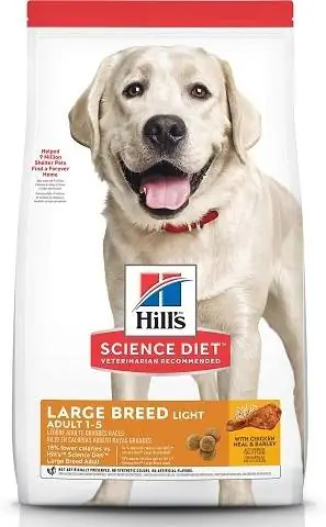 Hill's Science Diet Cov Neeg Laus Loj Loj Lub Teeb Nrog Nqaij qaib & Barley Qhuav Dog Khoom Noj