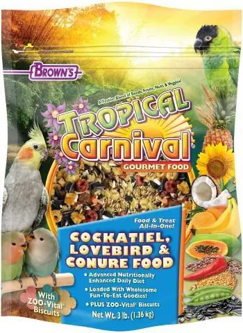 Chakula cha Brown's Tropical Carnival Gourmet Cockatiel