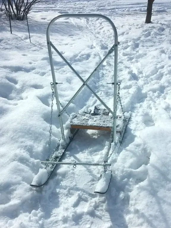 Slitta trainata da cani fatta in casa fai-da-te