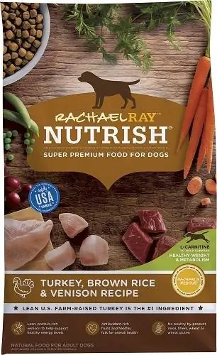 Rachael Ray Nutrish Təbii Hinduşka, Qəhvəyi Düyü və Venison Resepti Quru İt Yemi Rachael Ray it yemi