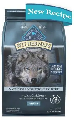 Blue Buffalo Wilderness Přírodní suché krmivo pro dospělé s vysokým obsahem bílkovin a zdravé obilniny Nový recept