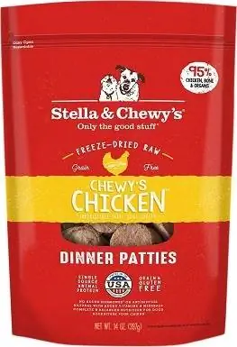 2Stella &Chewy's Chewy's Chicken קציצות ארוחת ערב מיובשים בהקפאה מזון נא לכלבים