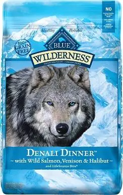 4Blue Buffalo Wilderness Denali Dinner na may Wild Salmon, Venison, at Halibut Grain-Free Dry Dog Food