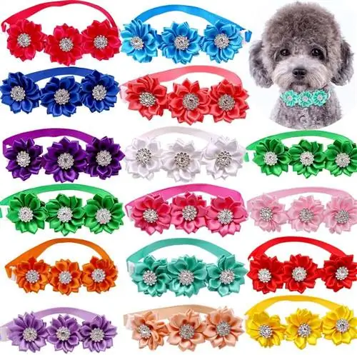 Masue Dog Bow Tie Dog Flower Collar