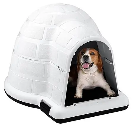 Niche pour chien igloo en plastique YITAHOME