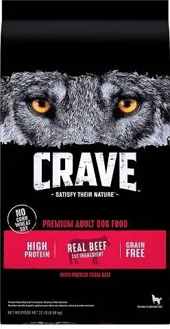 Crave High Protein Beef Adult Cibo secco per cani senza cereali