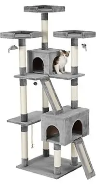 Frisco 72-in Faux Fur Cat Tree