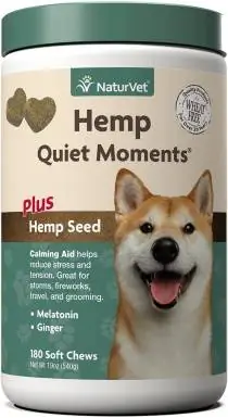 NaturVet Hemp Quiet Moments Soft Chews Bổ sung làm dịu cho chó