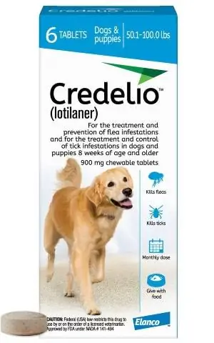 أقراص Credelio القابلة للمضغ للكلب