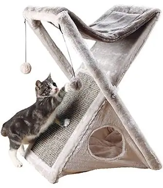 TRIXIE Miguel 25.5-in Plush Fold & Store Cat Tree