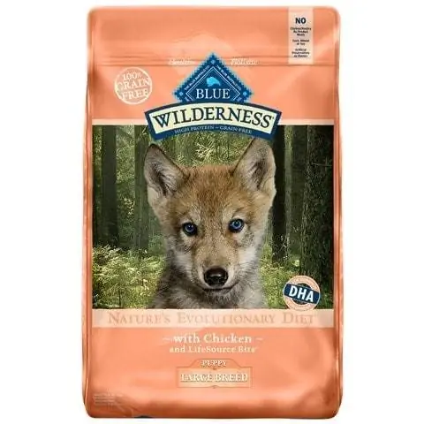 Blue Buffalo Wilderness Puppy Large Breed Cibo secco per cani senza cereali