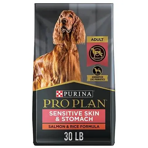 Purina Pro Plan pre citlivú pokožku a žalúdok pre dospelých s lososom a ryžou