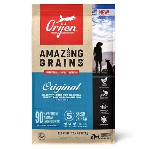 Оригинална суха храна за кучета ORIJEN Amazing Grains