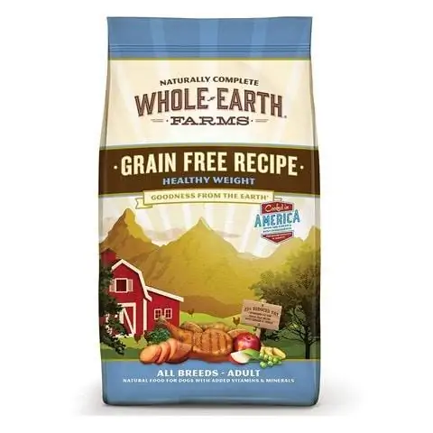 Whole Earth Farms 85556 Суха храна за кучета за контрол на теглото