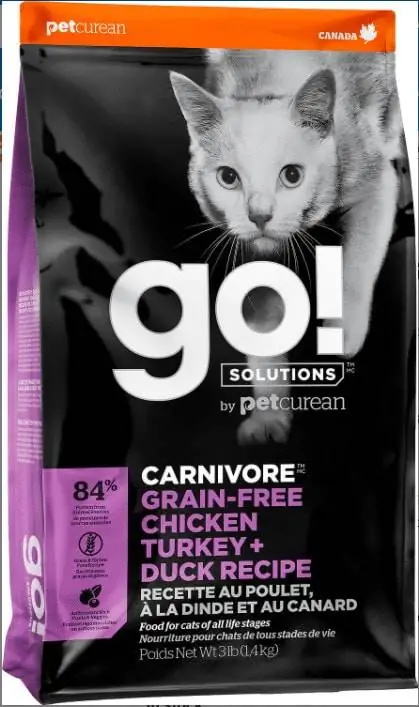 Gaan! Solutions Carnivore Kip, Kalkoen + Eend Kattenvoer