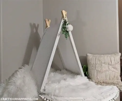 DIY Cat TeePee From TV Tray