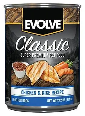 Evolve Classic Chicken & Rice Recept ingeblikt hondenvoer