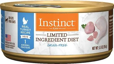 Instinct Begränsad ingrediensdiet Spannmålsfri paté Äkta kalkonrecept Naturlig blöt konserverad kattmat