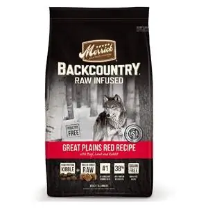 Rezepte für getreidefreies Trockenfutter für Hunde von Merrick Backcountry, Great Plains Red