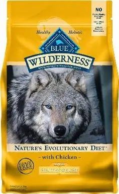 Blue Buffalo Wilderness Makanan Anjing Kering Bebas Gandum Sehat Berat Badan