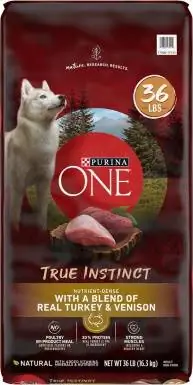 Purina ONE Təbii Həqiqi İnstinkt Əsl Hinduşka və Geyik əti Yüksək Proteinli Quru İt Yeməyi