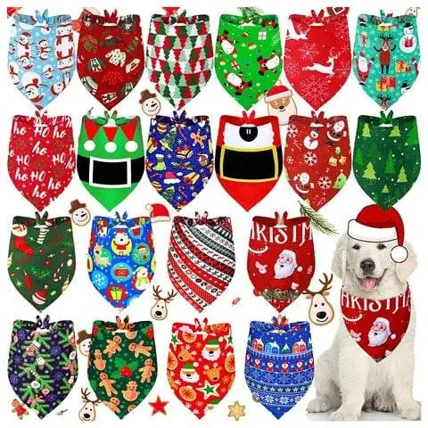 20 Stukke Kersfees Honde Bandana