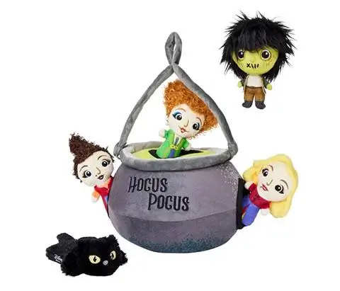 Disney Halloween Hocus Pocus Cauldron Gizlənqaç Puzzle Squeaky Peluş