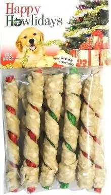 โรงงานสัตว์เลี้ยง Happy Howlidays Christmas Munchy Mini Rolls