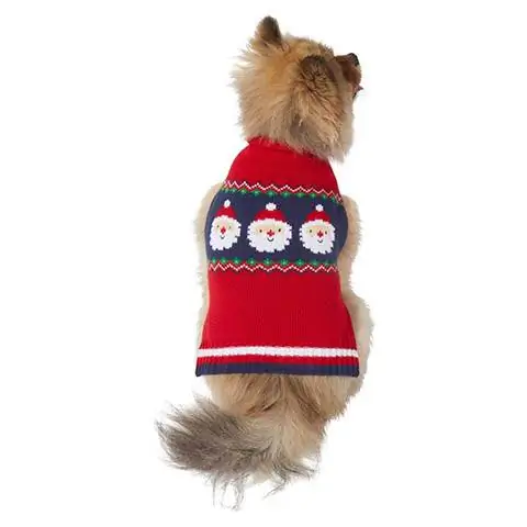 Wagatude Santa Pixel Dots Hundesweater