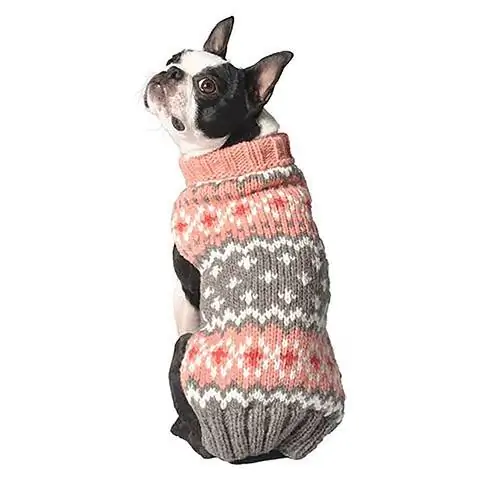 Chilly Dog Peach Fair Isle Dog свитери