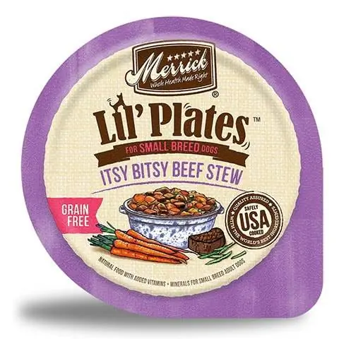 Merrick Lil Plates Walang Butil Maliit na Lahi Wet Dog Food Itsy Bitsy Beef Stew