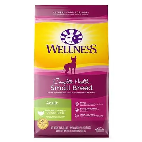 Wellness Complete He alth Natural Dry Small Breed Dog Food ไก่งวงและข้าวโอ๊ต