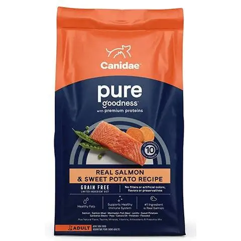 Canidae PURE с ограничени съставки, сьомга и сладък картоф