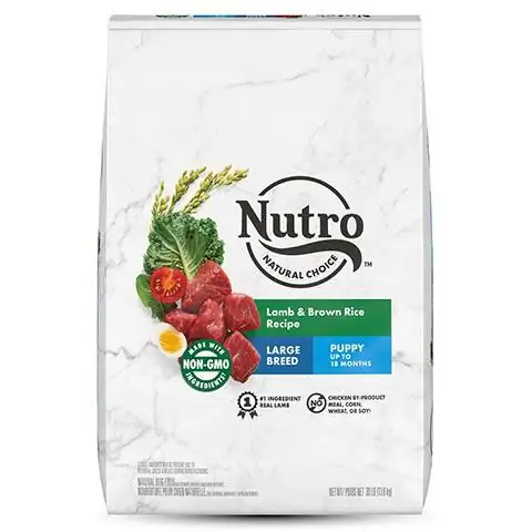 Nutro Natural Choice Մեծ ցեղատեսակի լակոտ գառան և շագանակագույն բրնձի չոր շների կերակուրի բաղադրատոմս