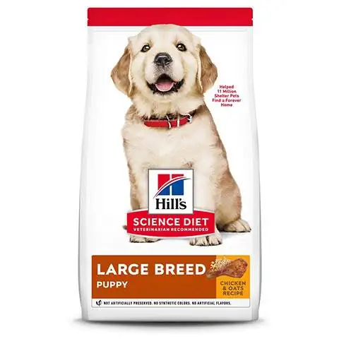 Hill's Science Diet Puppy Large Breed -kana- ja kaura-resepti