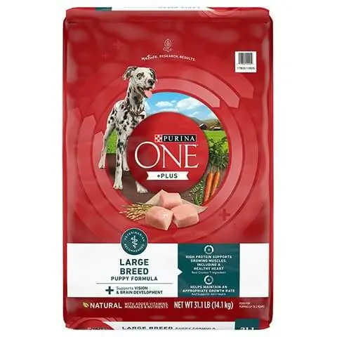 Purina ONE +Plus табигый жогорку протеиндүү чоң породалуу Формула Кургак күчүк азыгы