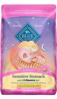 Blue Buffalo Stomaco Sensibile Pollo Ricetta Alimento secco per gatti per adulti