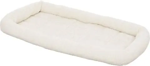 FurHaven Faux Sheepskin Bolster Tsiaj Crate Mat