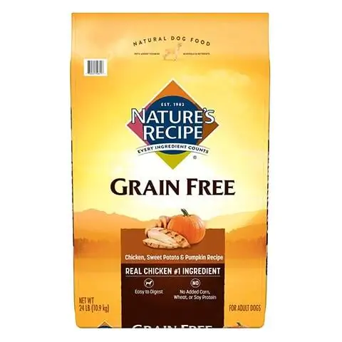 Nature's Recipe Grain Free Chicken, Sweet Potato & Pumpkin Recipe Adult Dry Dog Food